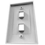 Placa de Pared Nexxt Solutions 2 Puertos para conectores tipo keystone Blanco