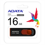 Memoria USB Adata C008 16 GB Color Negro-Rojo (AC008-16G-RKD)