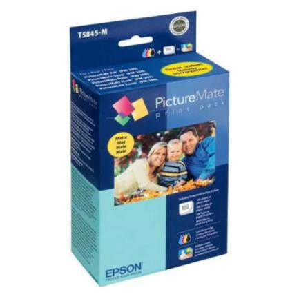 Tinta Epson Picture Mate Print Pack T5845-M 100 Hojas 4 Colores (T5845-M)