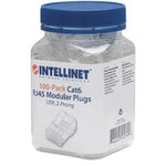 Plug Intellinet RJ45 Cat 6 UTP Multifilar 15 Micras Bote C/100 Pzas (502344)