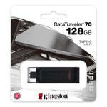 Memoria USB Kingston DataTraveler 70 128GB USB-C Color Negro (DT70/128GB)
