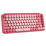 Teclado Logitech Pop Mecánico Teclas Emoji Personalizables Color Rosa Coral (920-010715)
