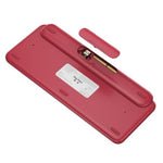Teclado Logitech Pop Mecánico Teclas Emoji Personalizables Color Rosa Coral (920-010715)