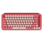 Teclado Logitech Pop Mecánico Teclas Emoji Personalizables Color Rosa Coral (920-010715)