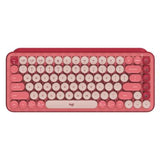 Teclado Logitech Pop Mecánico Teclas Emoji Personalizables Color Rosa Coral (920-010715)