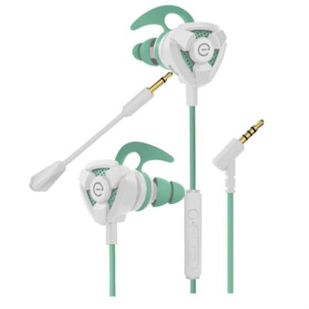 Audífonos Gamer Perfect Choice Easy Line Storm Micrófono Desmontable 3.5mm Color Blanco-Verde (EL-995708)