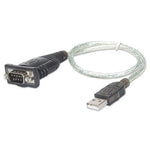 Convertidor Manhattan USB a Serial DB9M 45cm (205146)