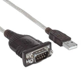 Convertidor Manhattan USB a Serial DB9M 45cm Bolsa (205153)