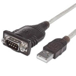 Convertidor Manhattan USB a Serial DB9M 45cm Bolsa (205153)