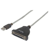 Convertidor Manhattan para Impresora USB-A a Paralelo DB25 Color Plata (336581)
