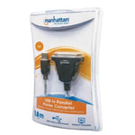 Convertidor Manhattan para Impresora USB-A a Paralelo DB25 Color Plata (336581)