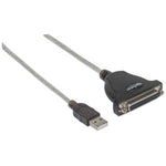 Convertidor Manhattan para Impresora USB-A a Paralelo DB25 Color Plata (336581)