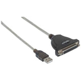 Convertidor Manhattan para Impresora USB-A a Paralelo DB25 Color Plata (336581)