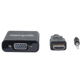 Convertidor Manhattan HDMI/VGA con Audio Color Negro (151559)