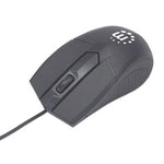 Kit Teclado y Mouse Manhattan Óptico Cableado 1000 ppp Color Negro (178464)