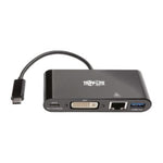 Adaptador Multipuerto Tripp Lite USB-C/Dvi/USB-A/GbE Carga PD Color Negro (U444-06N-DGUB-C)