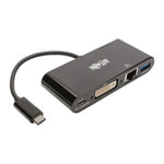 Adaptador Multipuerto Tripp Lite USB-C/Dvi/USB-A/GbE Carga PD Color Negro (U444-06N-DGUB-C)