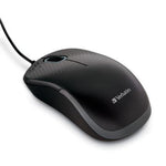 Mouse Verbatim Silent Corded Óptico Color Negro (99790)