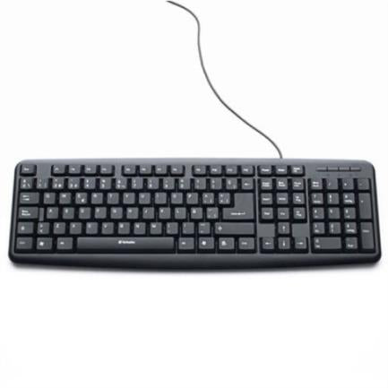 Teclado Verbatim Alámbrico USB Color Negro (98121)